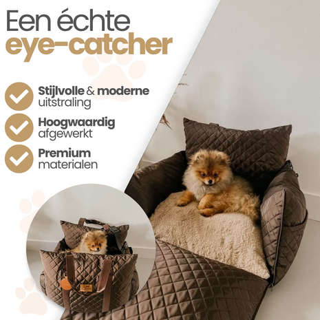 Dogs&Co Autostoel Taupe