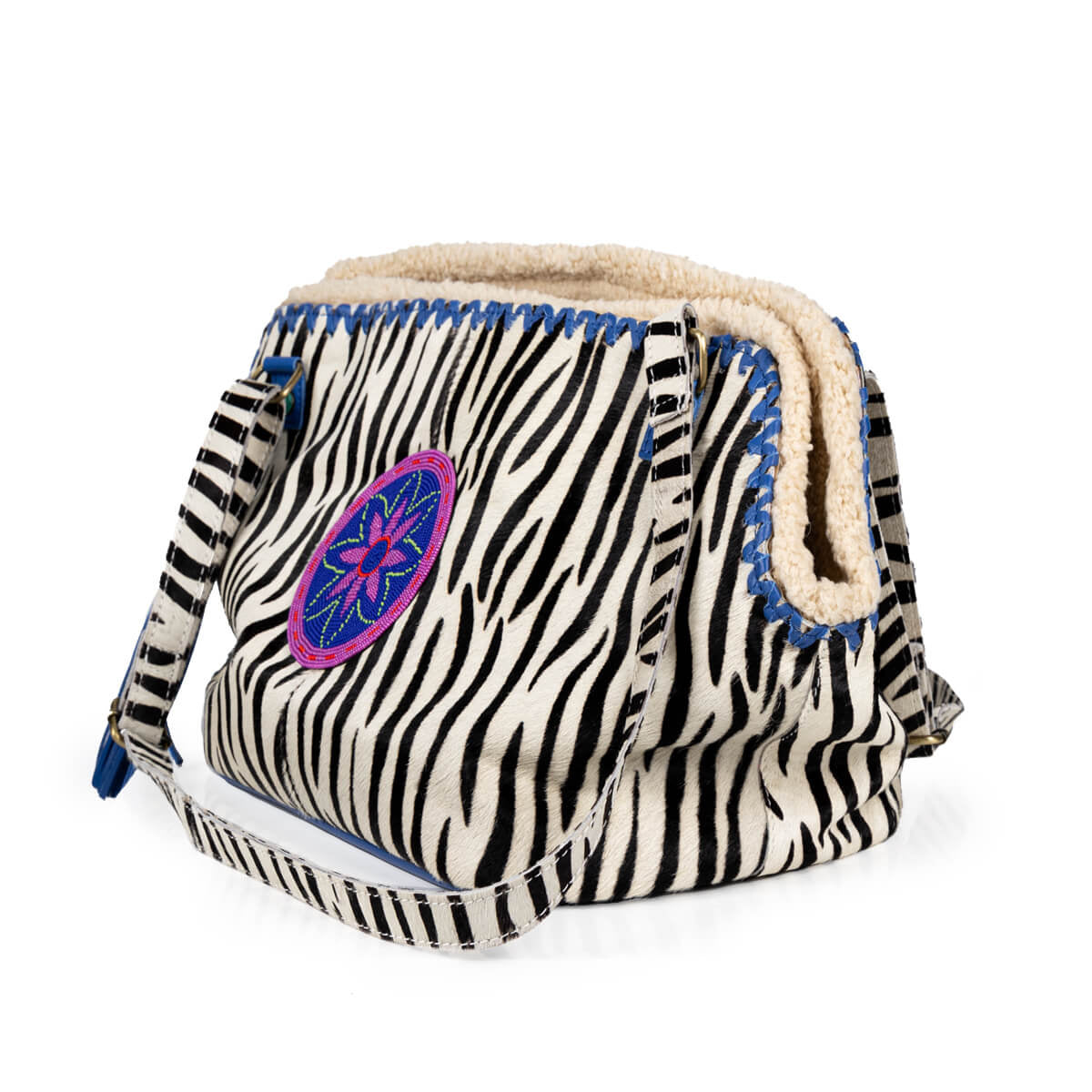 Dandy hondentas zebra dierenprint leer