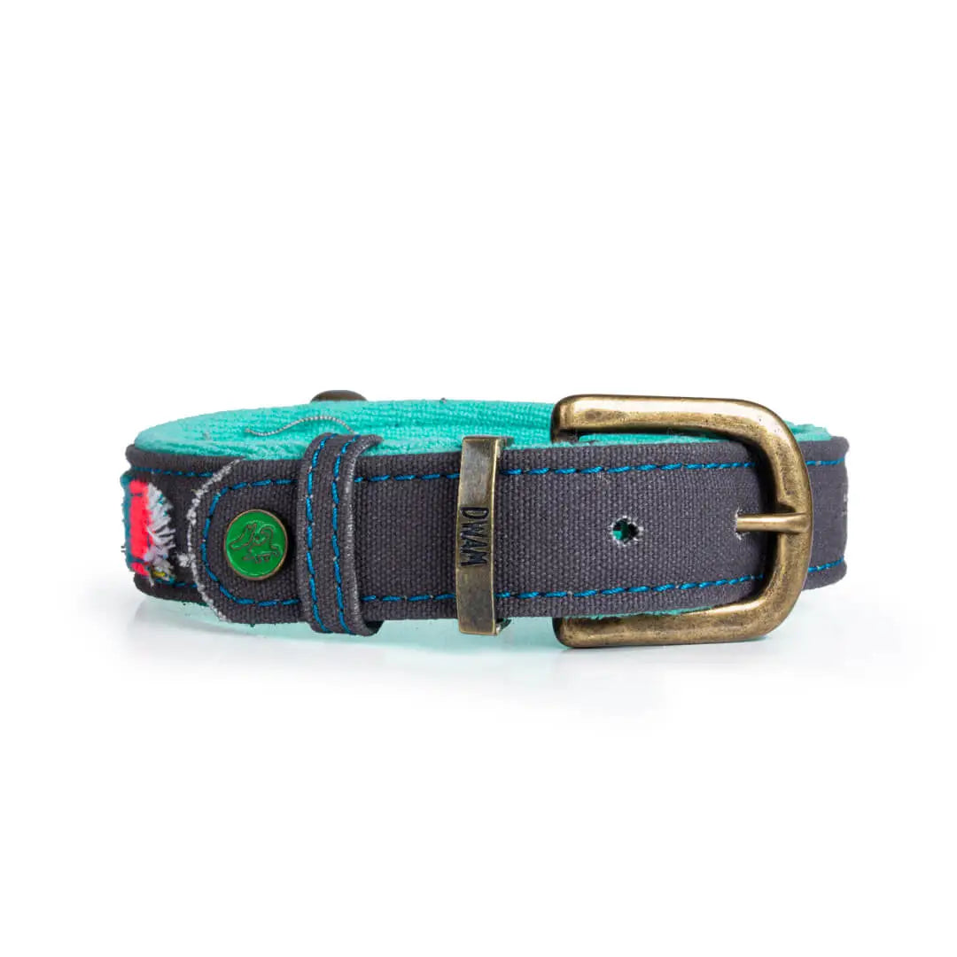 Dog-with-a-mission-Dog-collar-denim-stripes-mr-mrs-smith-m
