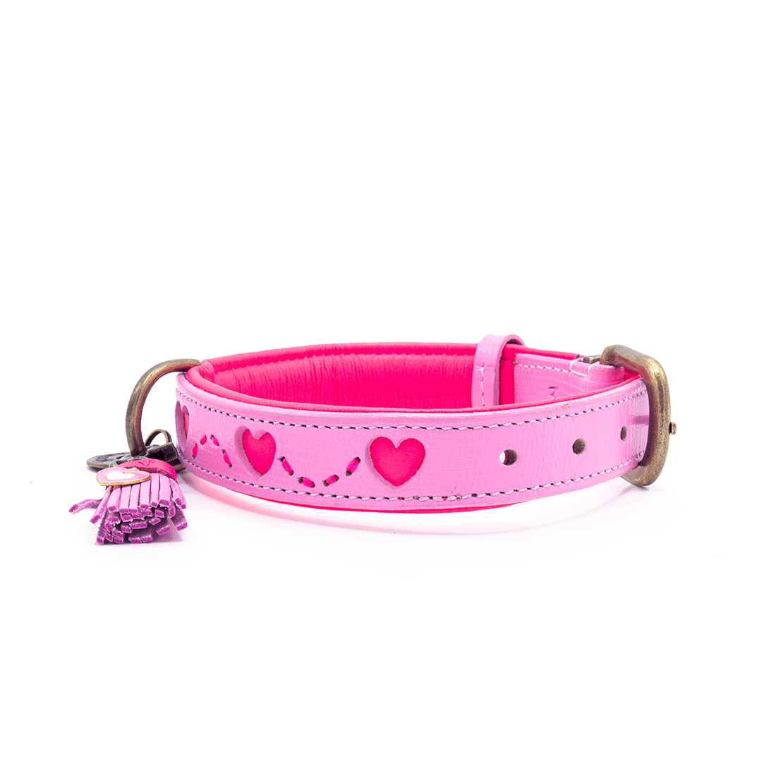 Dog-with-a-mission-dog-collar-hearts-pink-Sweety-colorful