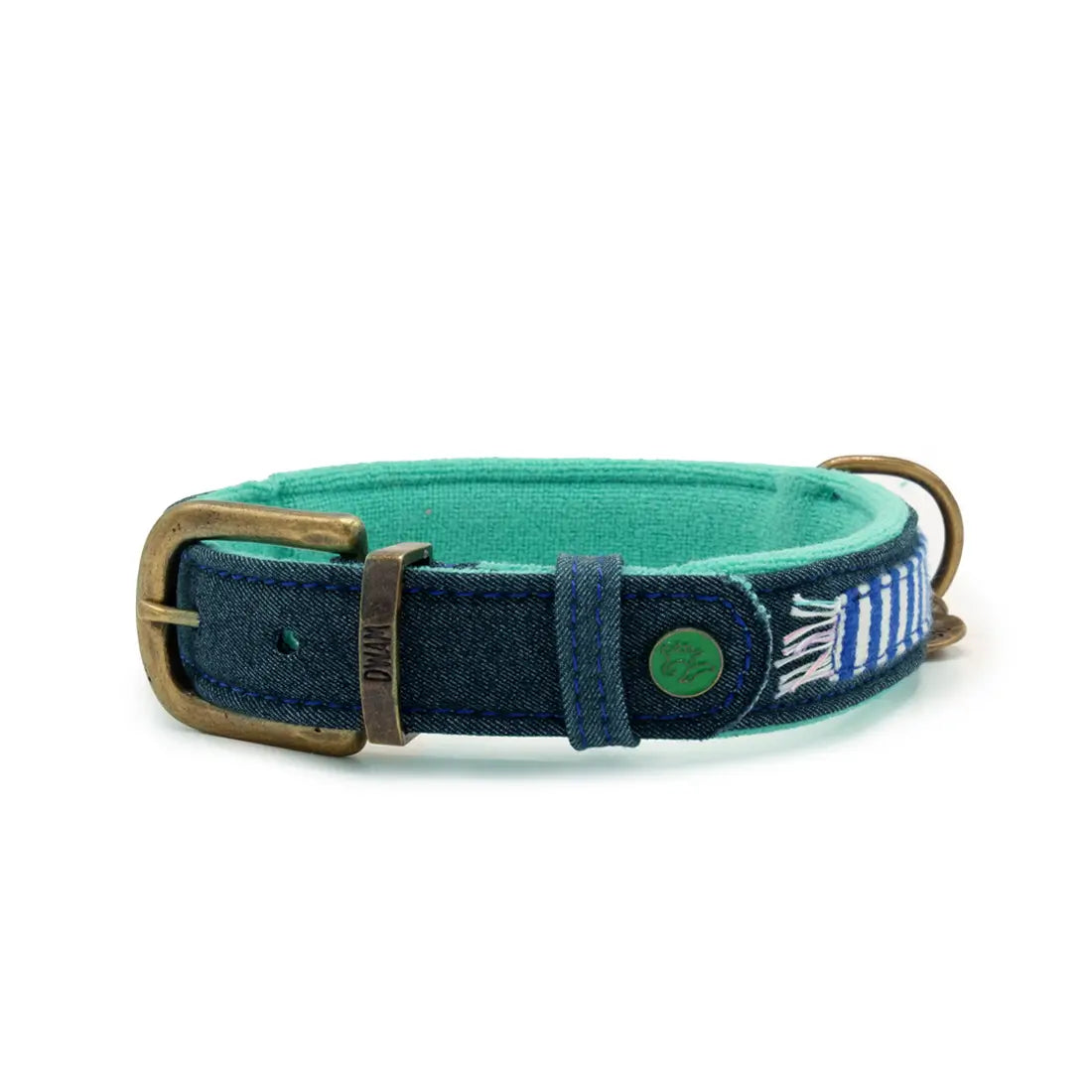 Dog-with-a-mission-Halsband-mannen-mrcruise-blauw-streepjes