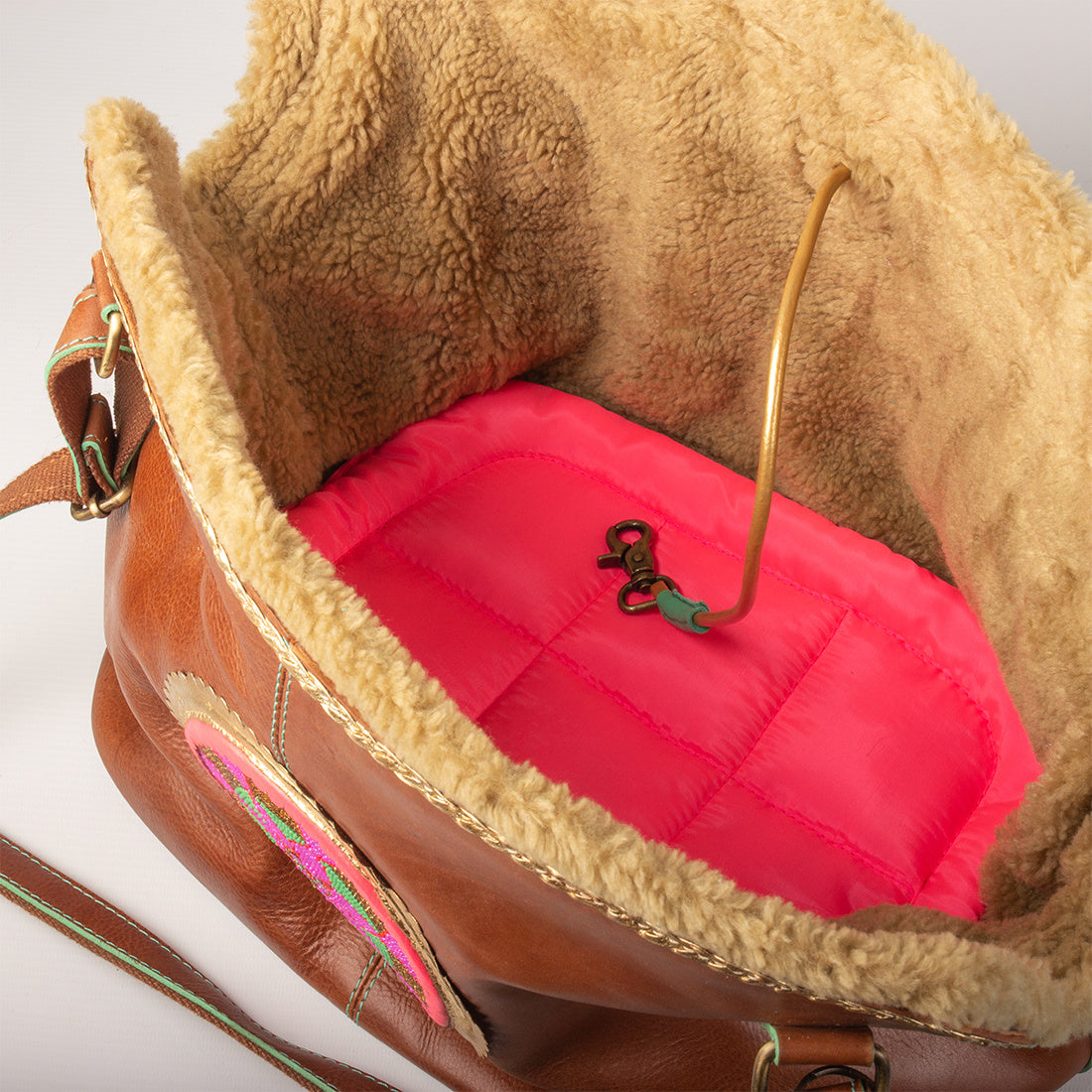 Bonita hondentas binnenkant zachte teddyvoering