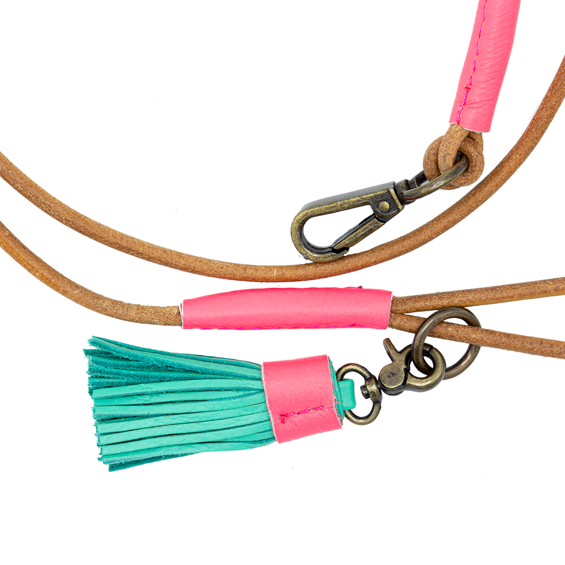 Dog-with-a-Mission_Lightweight-Brown-Pink-Dog-Leash
