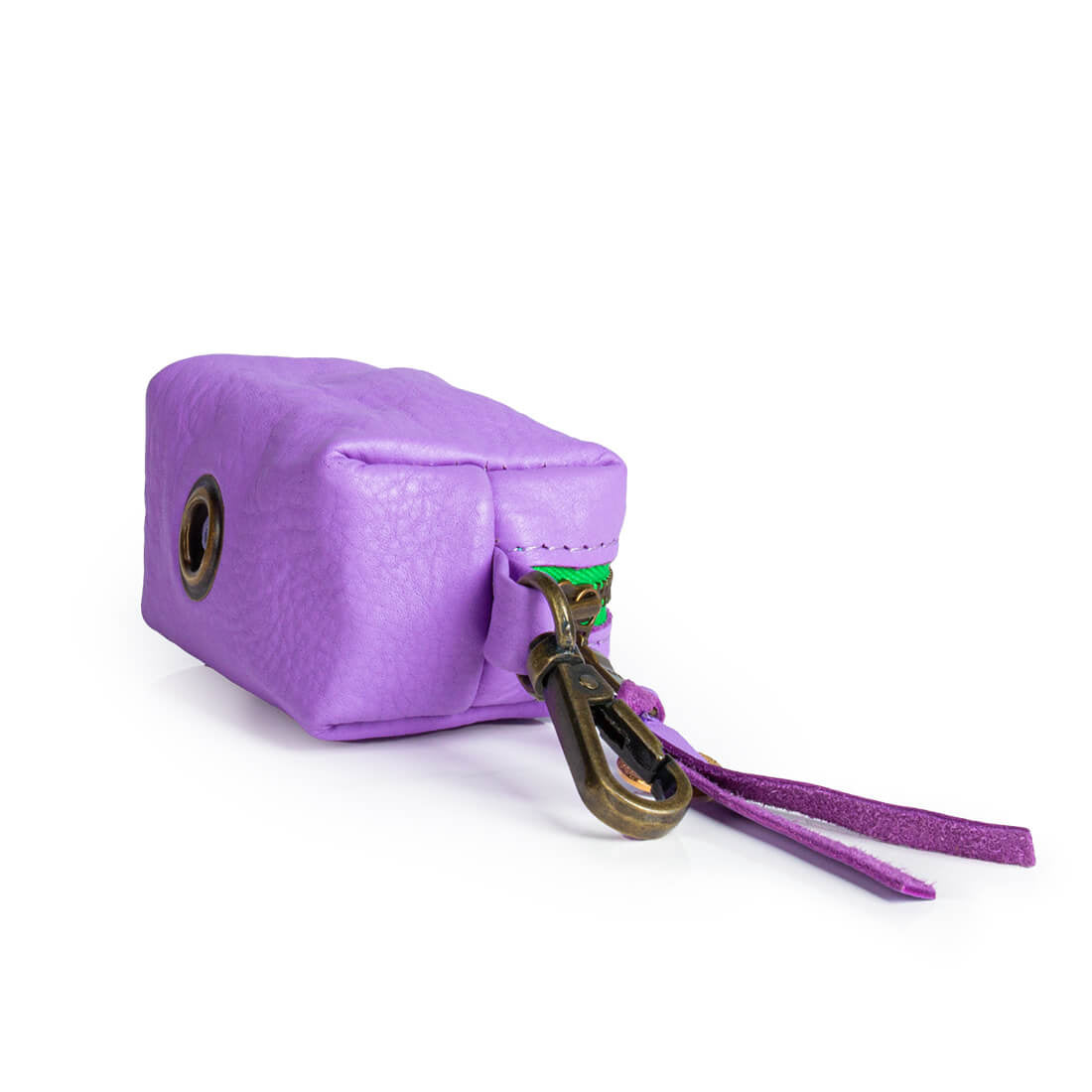 Dog-with-a-mission-Poop-bag-holder-leather-purple-smiley