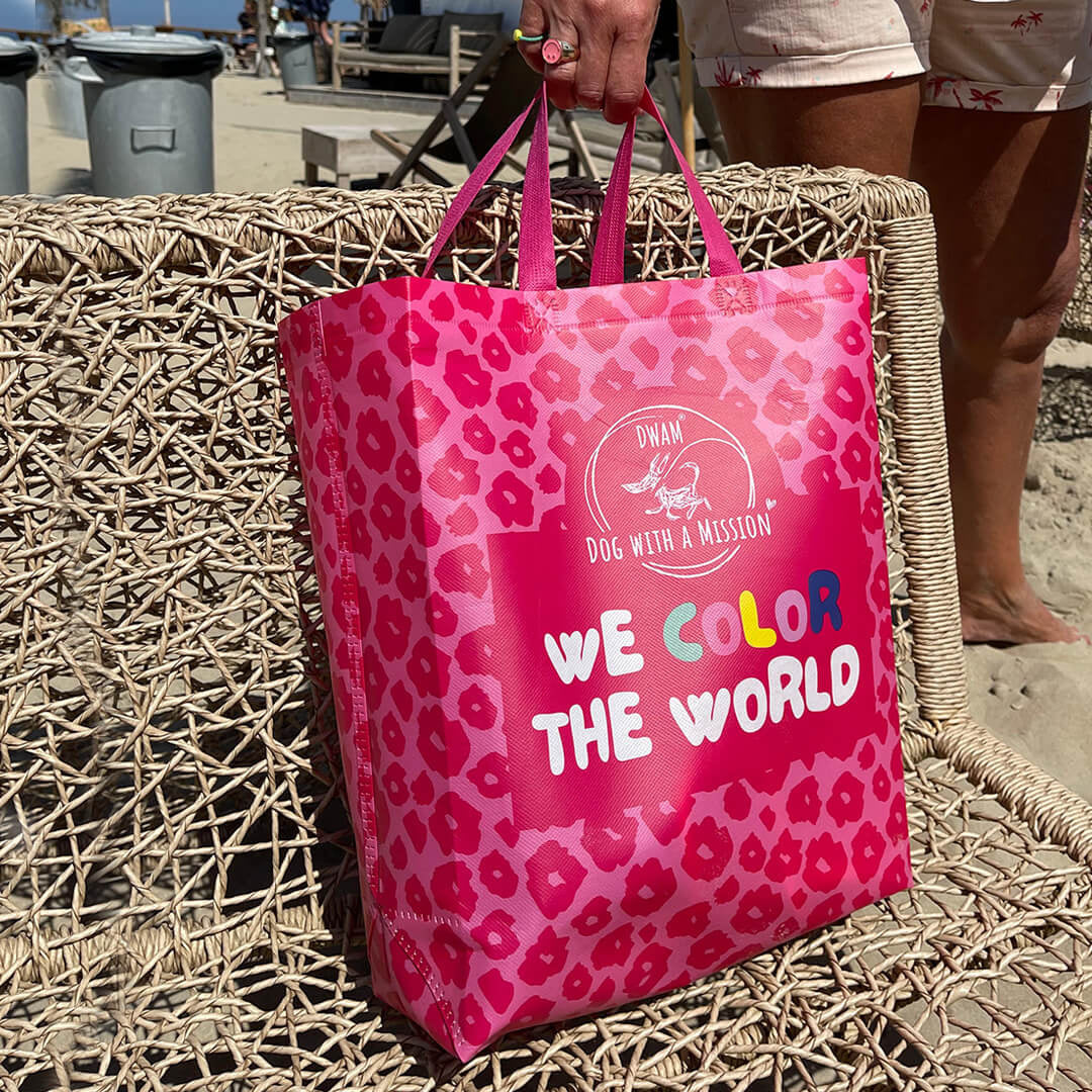 DWAM Shopper roze boodschappentas plat overzicht