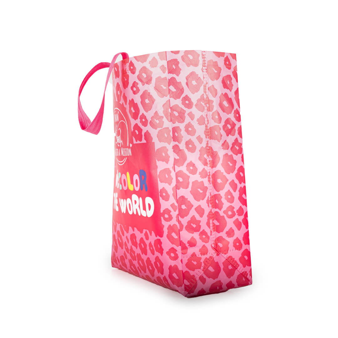 DWAM Shopper roze met tijgerprint detail