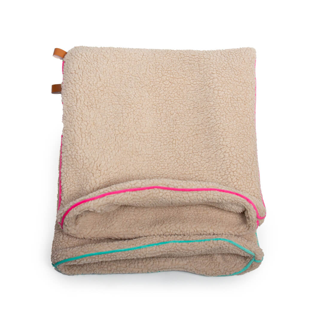 Dog-with-a-mission-Teddy-Dream-super-soft-Decke-Kissen-Truquoise