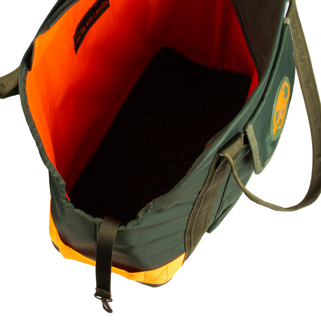 Dog-with-a-mission-Travel-mate-honden-tas-groen-stoer-neon