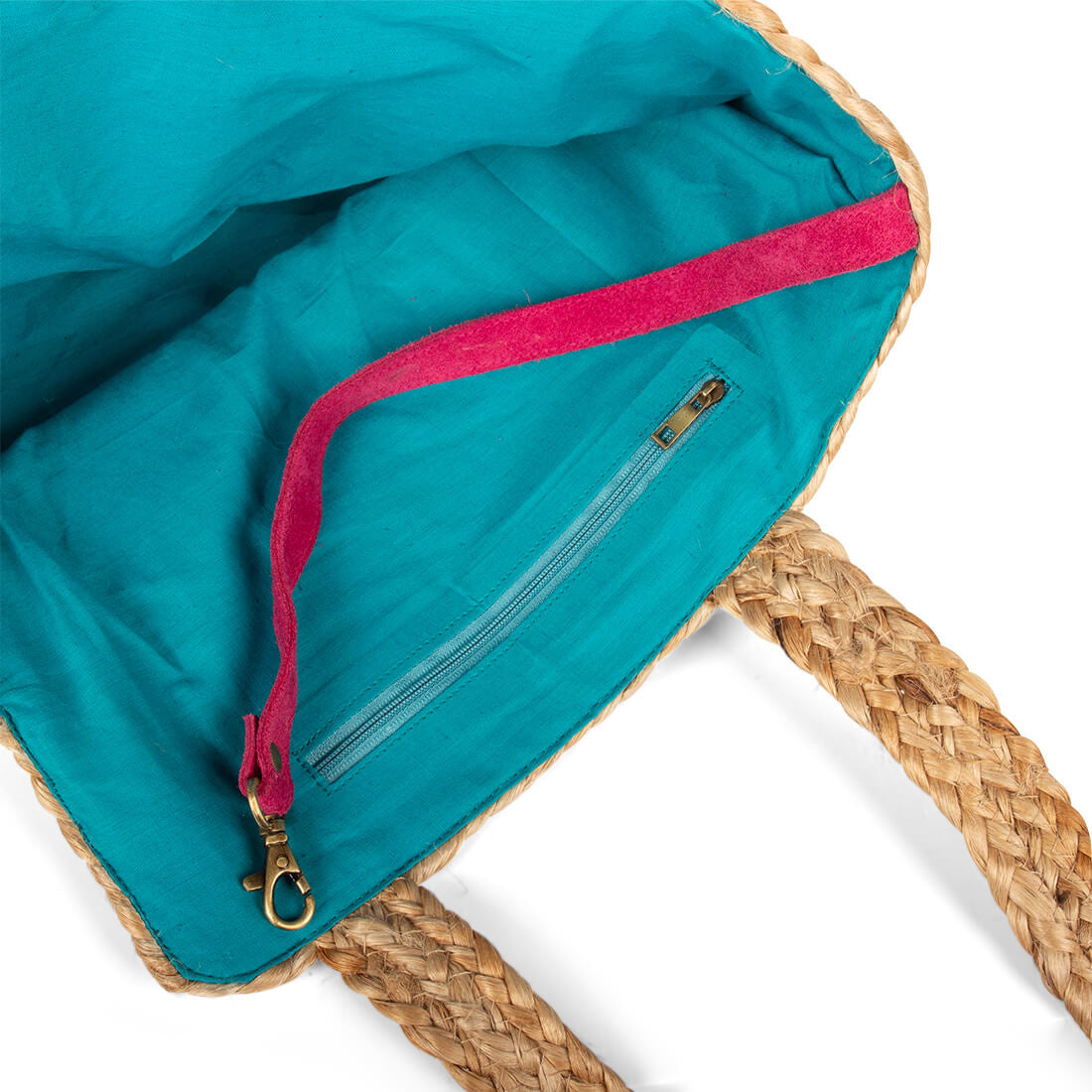 Woodstock Bag jute hondentas binnenkant overzicht