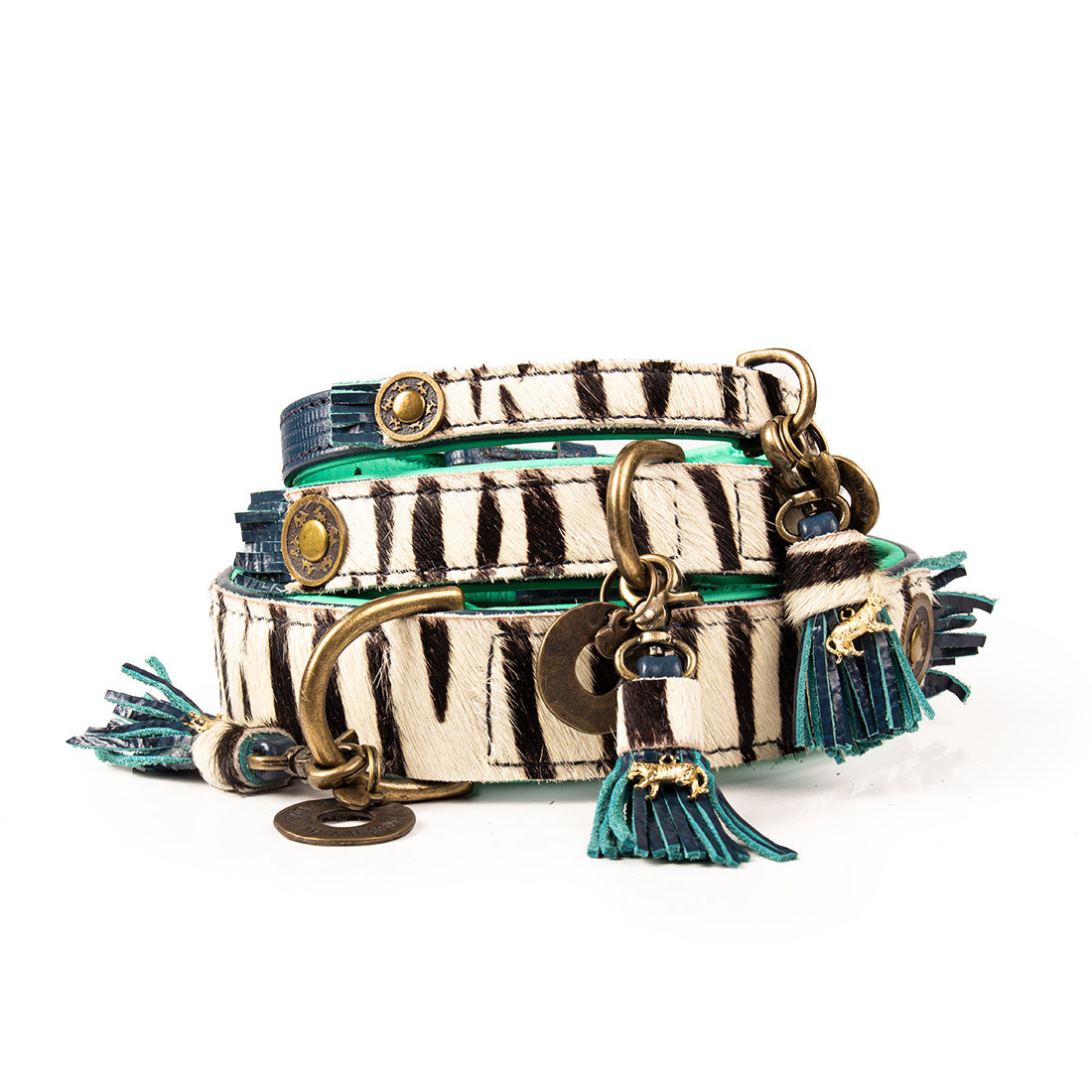 dog-with-a-mission-zebra-leer-uniek-Zara-hondenhalsband-collar