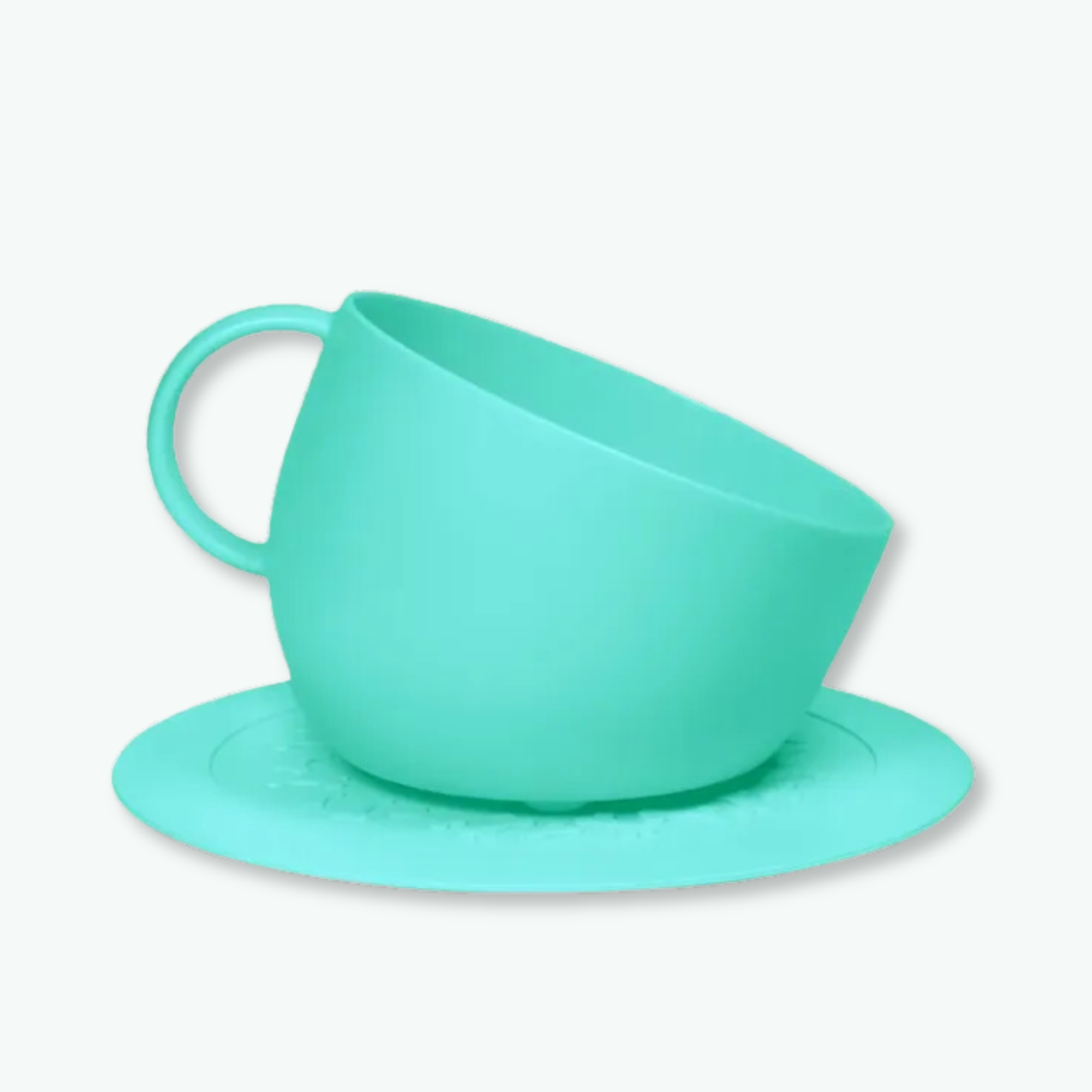 Kom met antislipmat turquoise