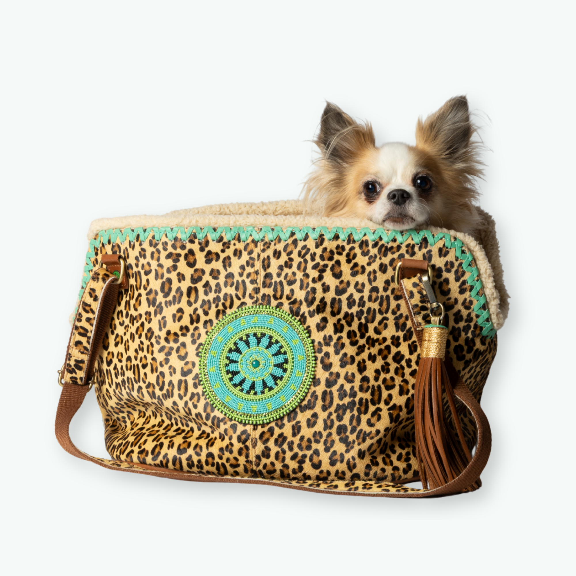 Leopard Lily hondentas luipaardprint met Chihuahua kleine hond