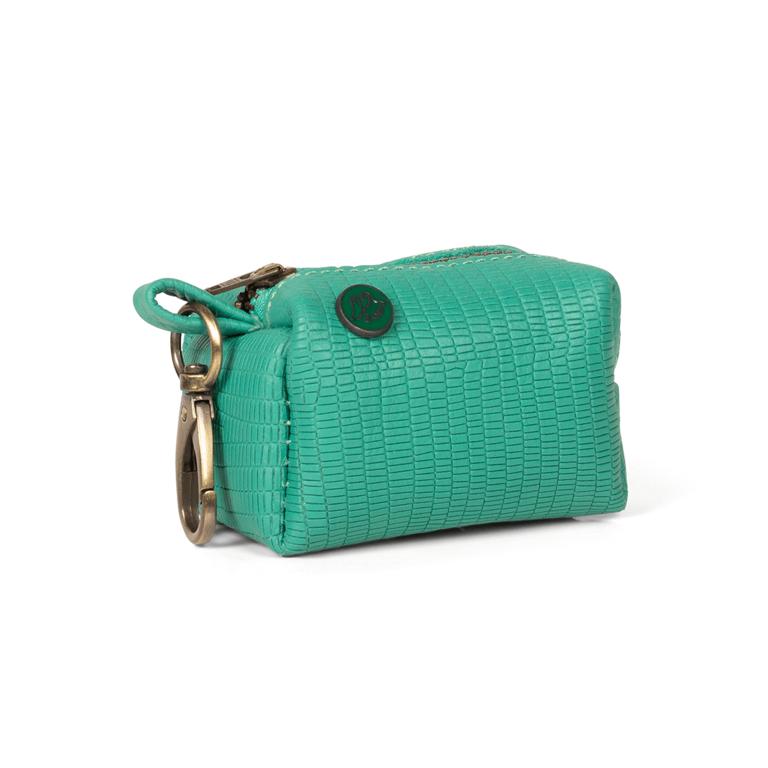 Poepzakjeshouder - turquoise- leer-dwam-dogwithamission