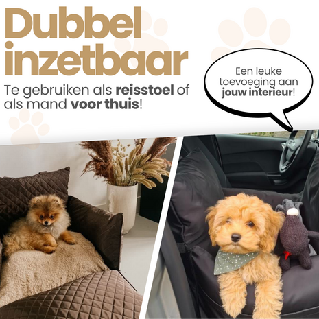Dogs&Co Autostoel Taupe