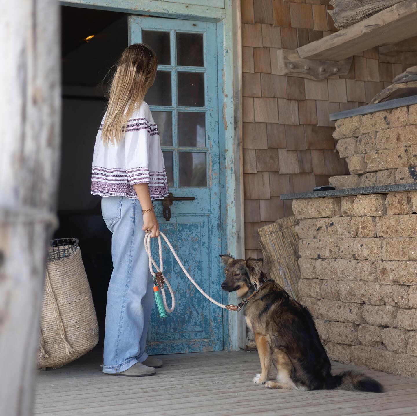 Beads Indi Moon Dog Collar L  (Neck Size 38-47 cm / 4 cm)