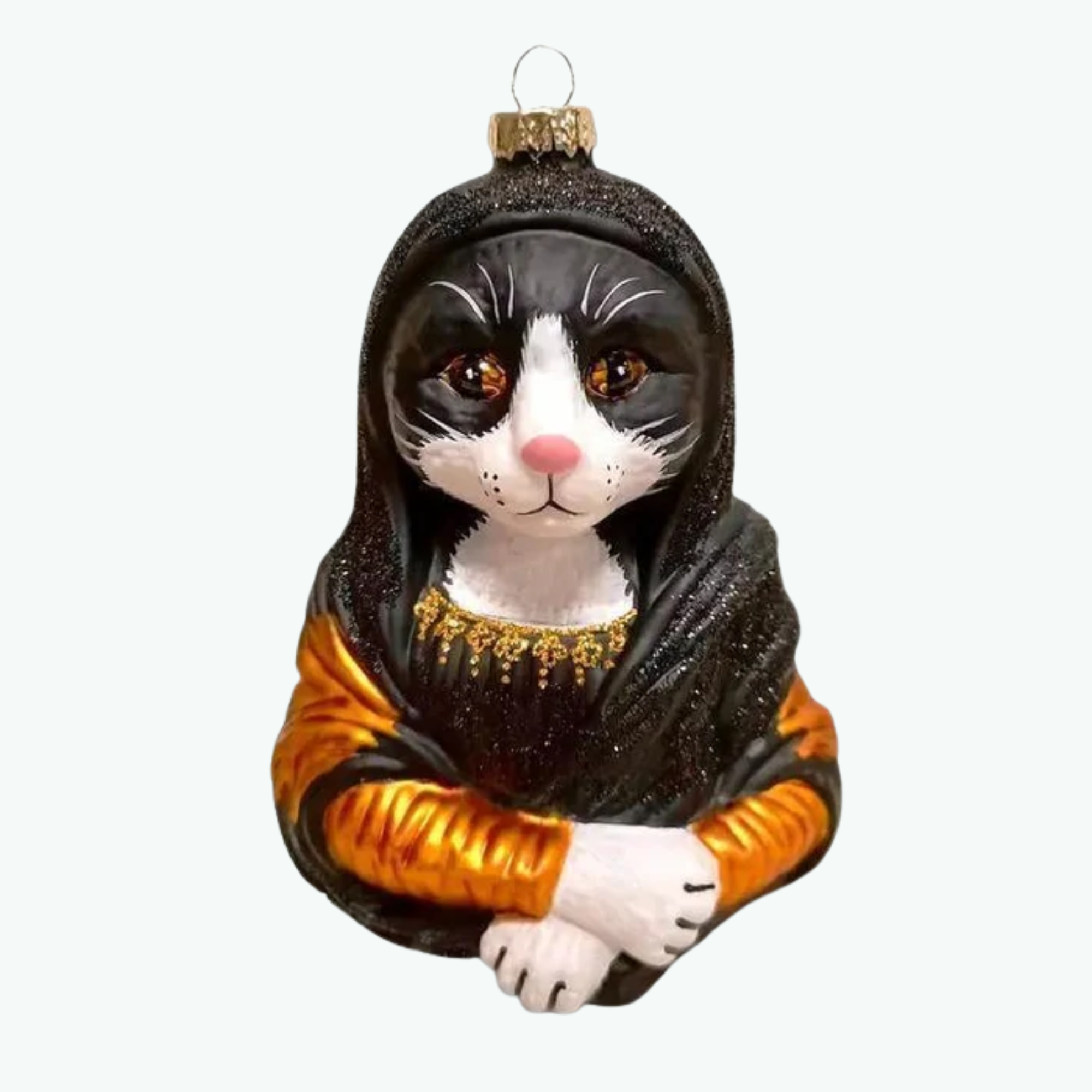 Meowna Lisa Tuxedo Ornament