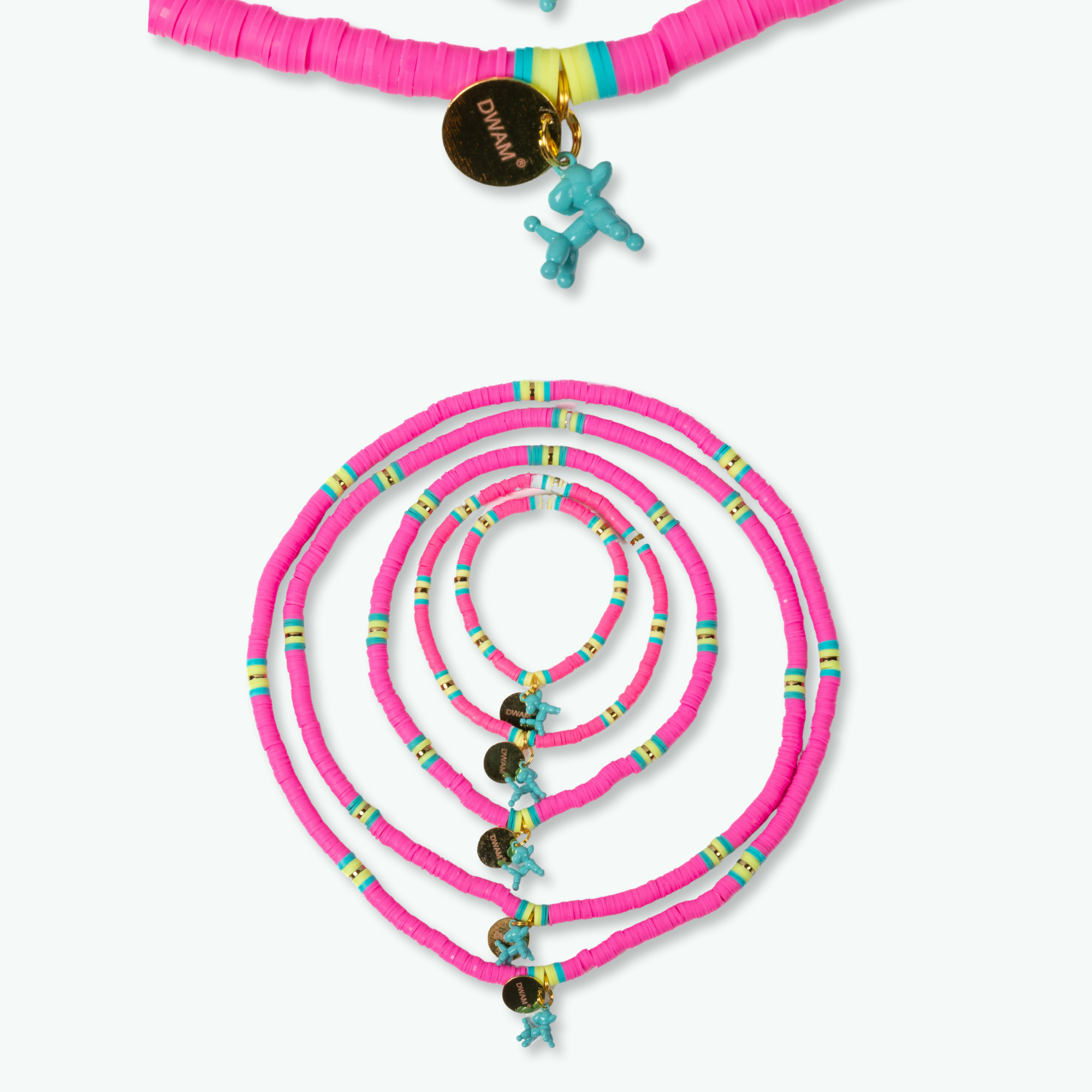 Bubble - Dog with a Mission - Roze-Hondenketting