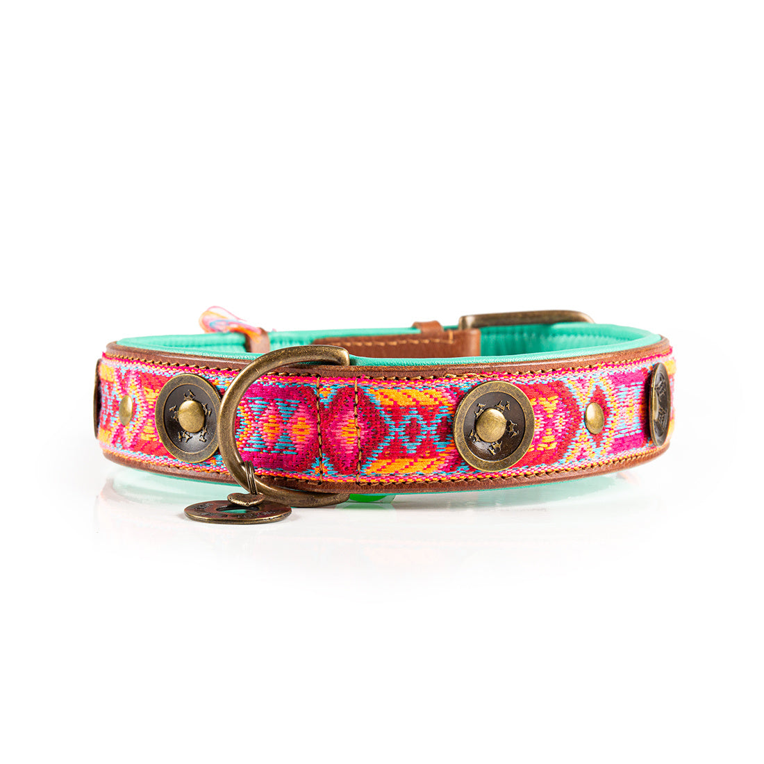 dog-with-a-mission-boho-rosa-roze-lederen-halsband-trendy