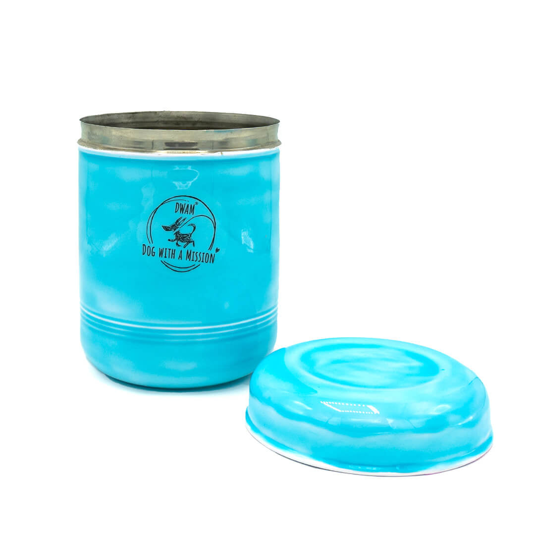 Dog-with-a-mission-Cookie-monster-jar-dog-snacks-Turquoise