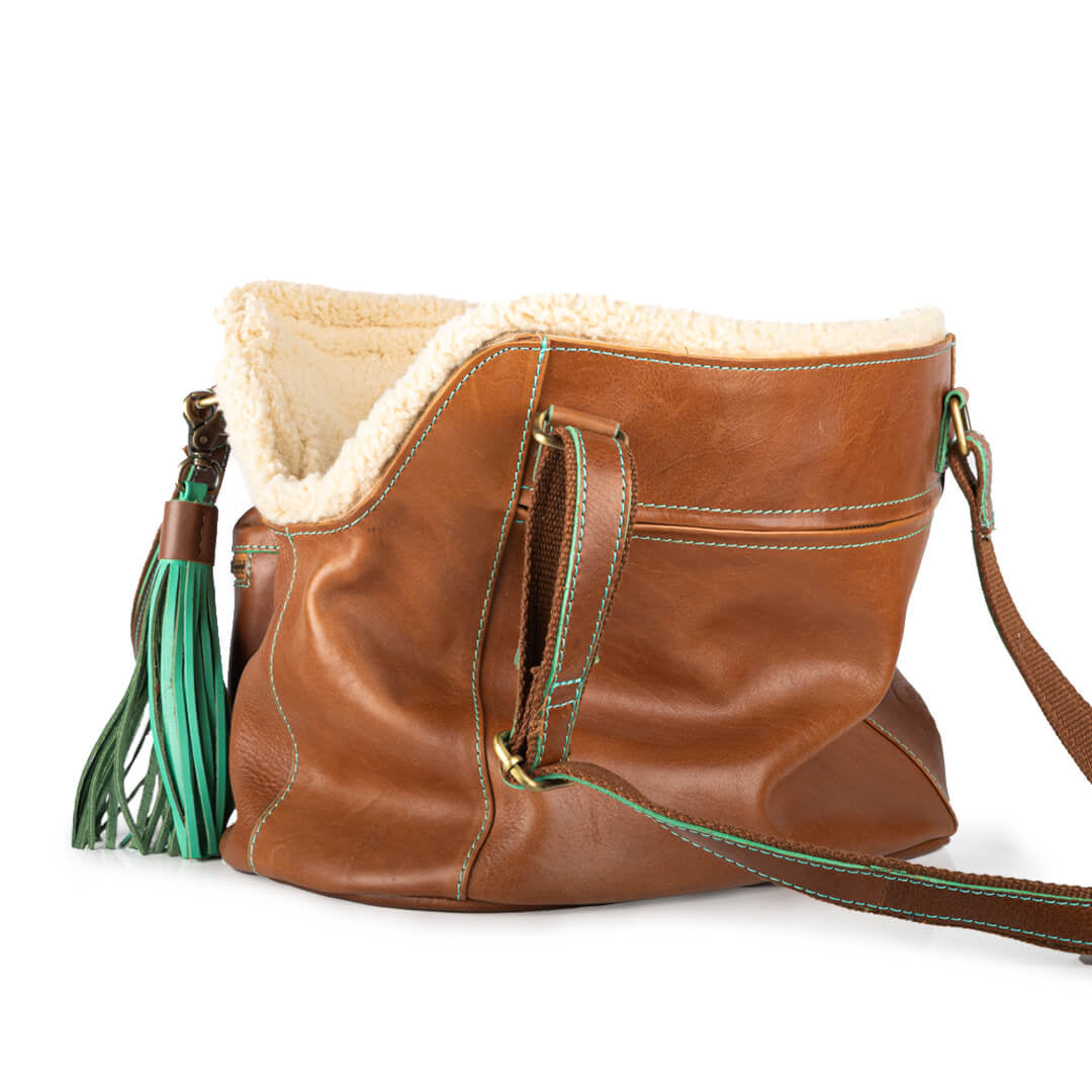 Hipster Bag Blondie hondentas leer plat overzicht