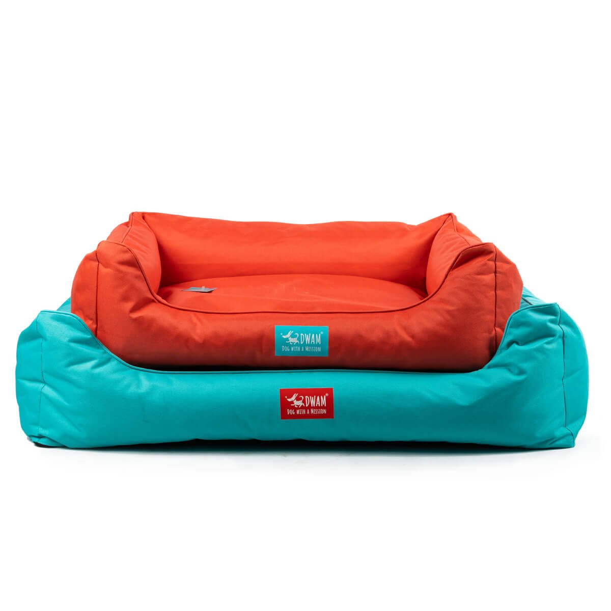 Dog-with-a-mission-honden-mand-kleurrijk-waterproof-Booster-Coral-Aqua