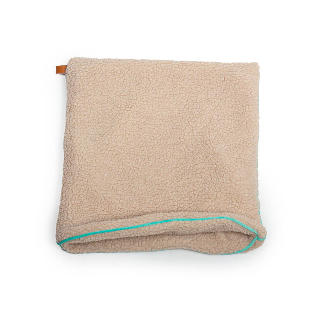 Dog-with-a-mission-Teddy-Dream-super-soft-blanket-pillow-Turquoise