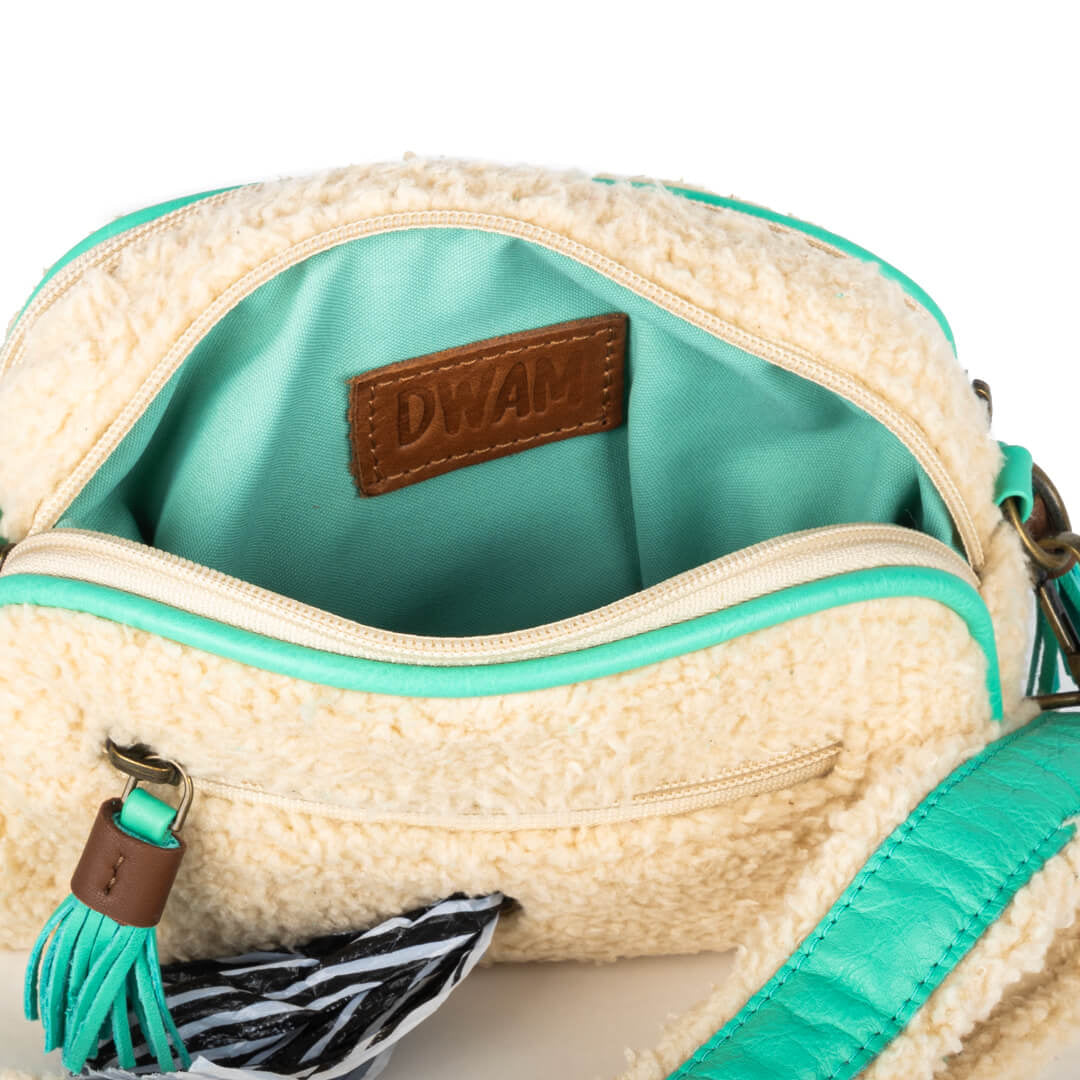 Walk The Dog crossbody tas teddy bruin plat overzicht