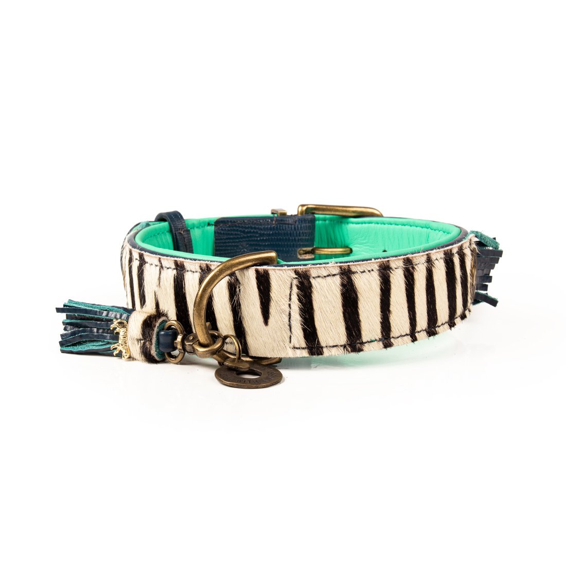 dog-with-a-mission-zebra-leer-uniek-Zara-hondenhalsband-collar