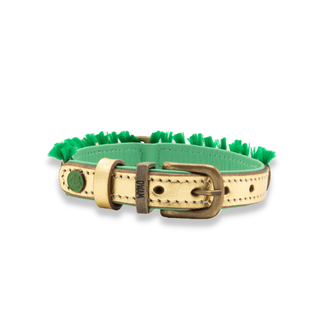 dog-with-a-missions-gold-green-christmas-collar-party-animal