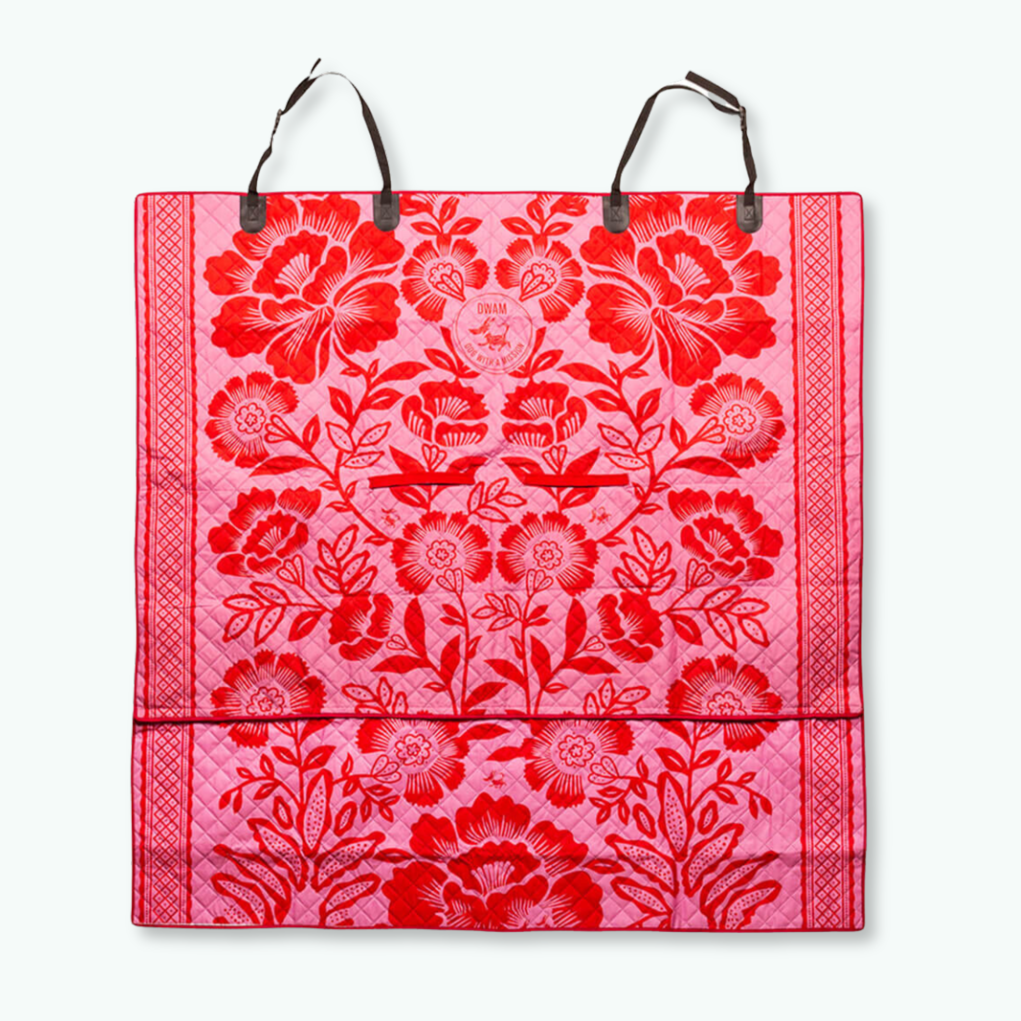 La Fiesta Autokleed - Dog with a Mission - Rood- Roze- Bloemen