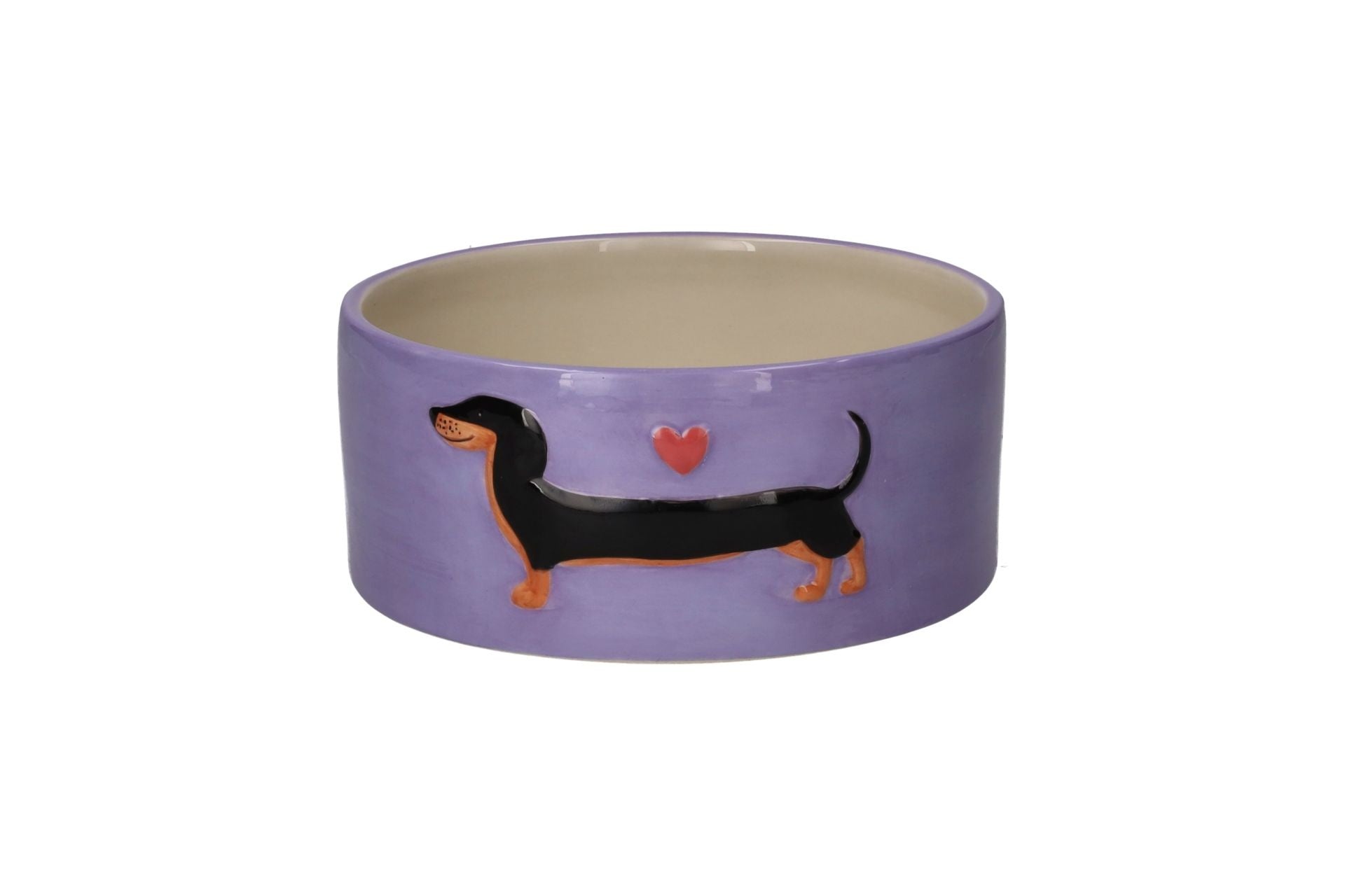 Love Pets, bowl, S, motive- dachshund, purple