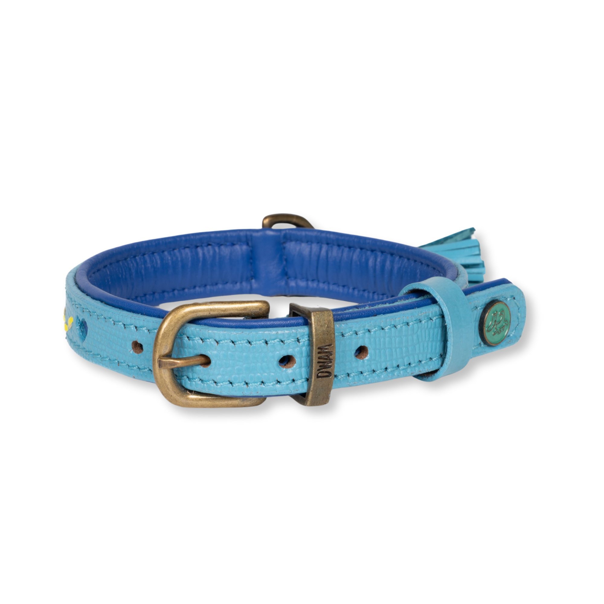 Sky-Halsband-2cm-achterkant-website-Dog with a Mission-blauw-geel