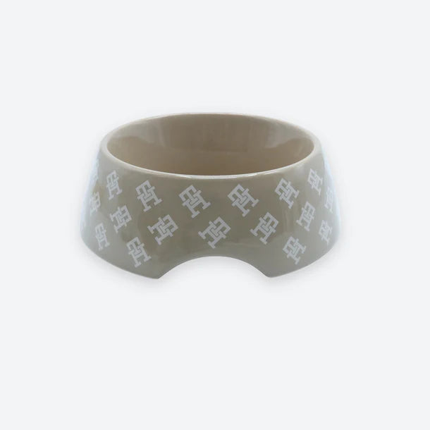 TH dog bowl ivory